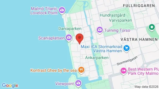 Lägenheter till salu i Malmö Centrum - kort over placeringen