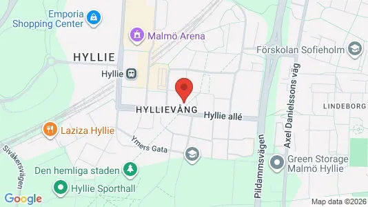 Lägenheter till salu i Hyllie - kort over placeringen