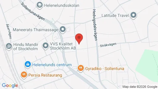 Lägenheter att hyra i Sollentuna - kort over placeringen