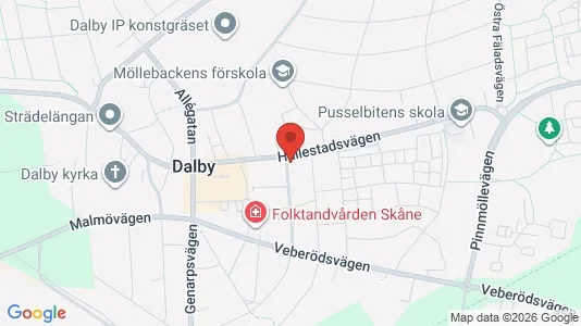Lägenheter att hyra i Lund - kort over placeringen