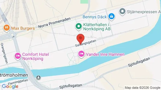 Lägenheter att hyra i Norrköping - kort over placeringen