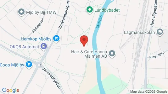 Lägenheter att hyra i Mjölby - kort over placeringen