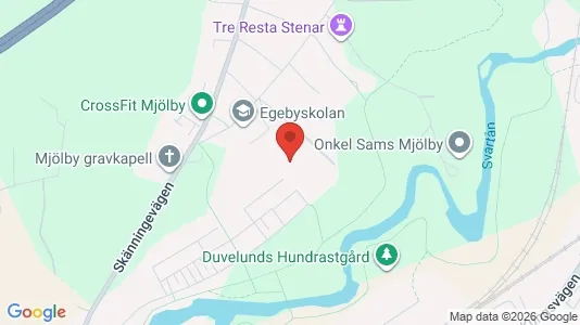 Lägenheter att hyra i Mjölby - kort over placeringen