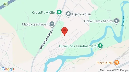 Lägenheter att hyra i Mjölby - kort over placeringen
