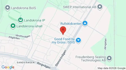 Lägenheter att hyra i Landskrona - kort over placeringen