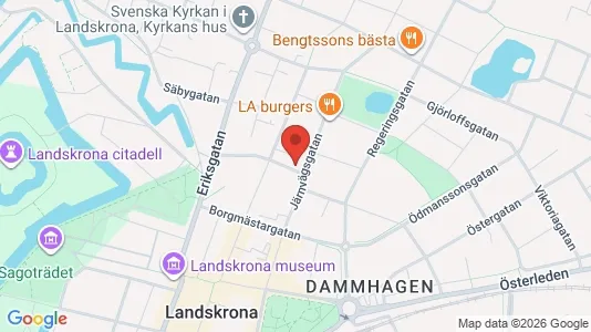 Lägenheter att hyra i Landskrona - kort over placeringen