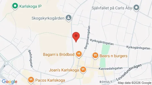 Rum att hyra i Karlskoga - kort over placeringen