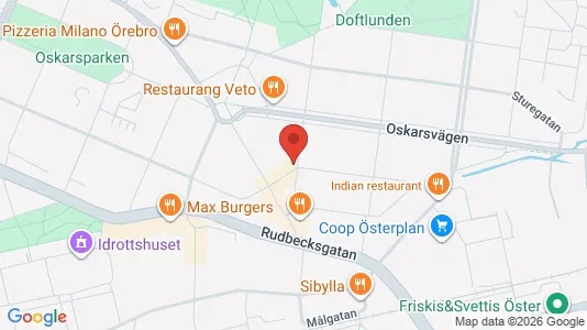 Lägenheter att hyra i Örebro - kort over placeringen
