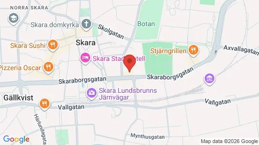 Lägenheter att hyra i Skara - kort over placeringen