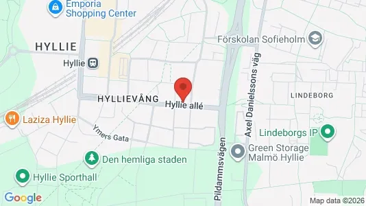 Lägenheter att hyra i Hyllie - kort over placeringen