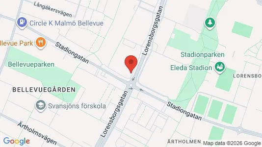 Lägenheter att hyra i Malmö Centrum - kort over placeringen