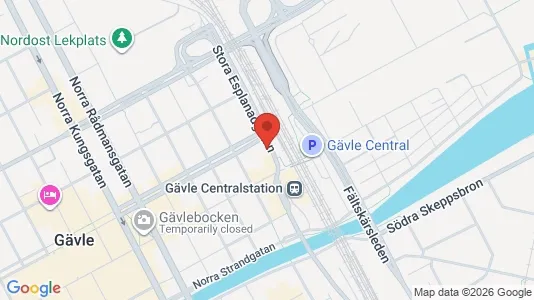 Lägenheter att hyra i Gävle - kort over placeringen