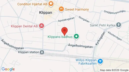 Lägenheter att hyra i Klippan - kort over placeringen