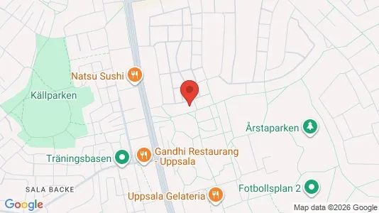Lägenheter till salu i Uppsala - kort over placeringen