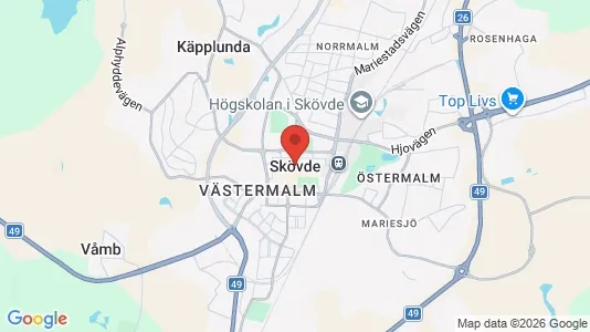 Lägenheter att hyra i Skövde - kort over placeringen