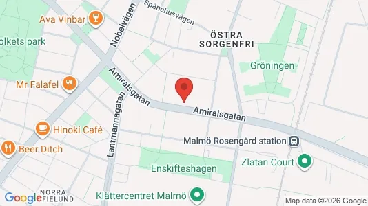 Lägenheter till salu i Malmö Centrum - kort over placeringen
