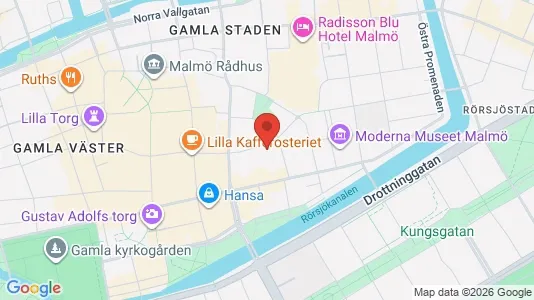 Lägenheter till salu i Malmö Centrum - kort over placeringen