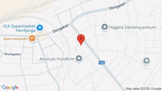 Lägenheter att hyra i Herrljunga - kort over placeringen