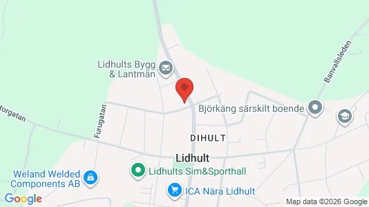Lägenheter att hyra i Ljungby - kort over placeringen
