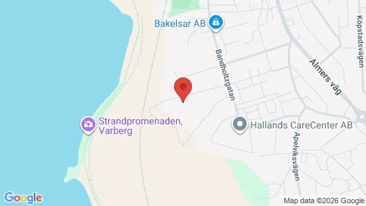 Lägenheter att hyra i Varberg - kort over placeringen