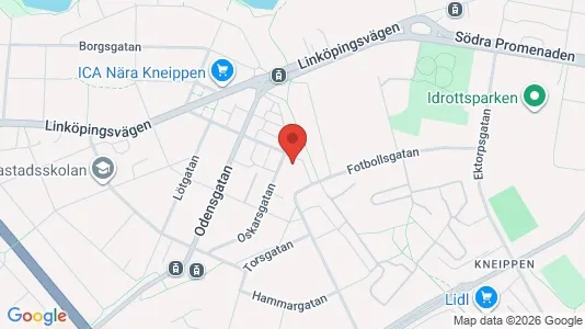 Lägenheter att hyra i Norrköping - kort over placeringen