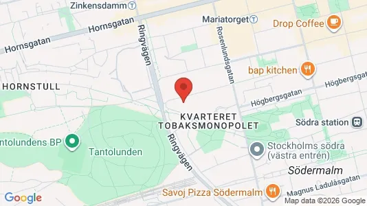 Lägenheter till salu i Södermalm - kort over placeringen