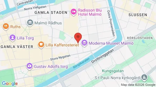 Lägenheter till salu i Malmö Centrum - kort over placeringen