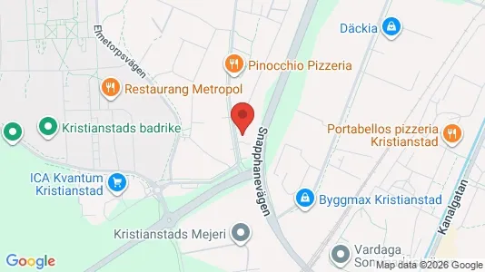 Lägenheter till salu i Kristianstad - kort over placeringen