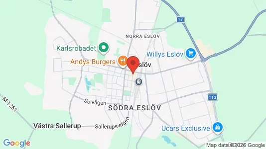Hus till salu i Eslöv - kort over placeringen