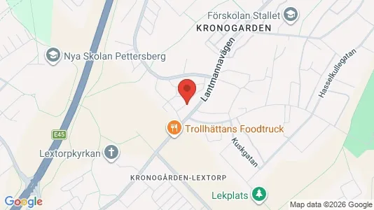 Bostadsrätter till salu i Trollhättan - kort over placeringen