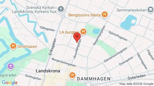 Lägenheter att hyra i Landskrona - kort over placeringen