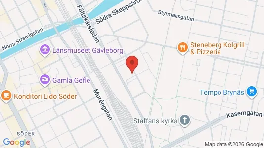 Lägenheter att hyra i Gävle - kort over placeringen