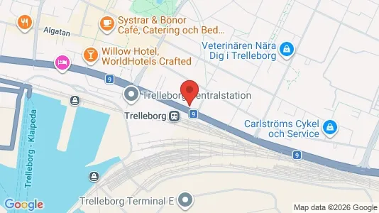 Lägenheter att hyra i Trelleborg - kort over placeringen