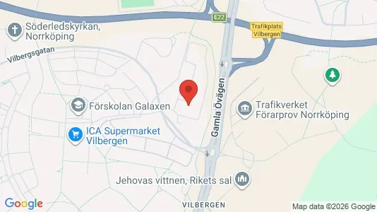 Lägenheter att hyra i Norrköping - kort over placeringen