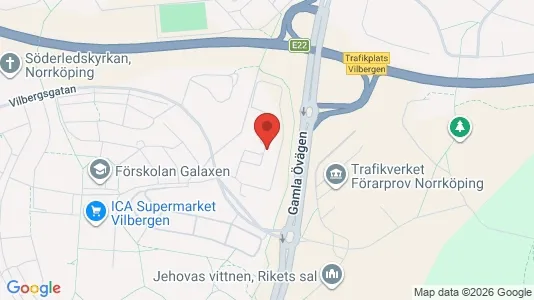 Lägenheter att hyra i Norrköping - kort over placeringen