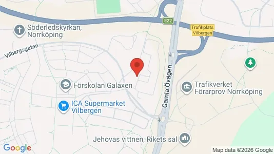 Lägenheter att hyra i Norrköping - kort over placeringen