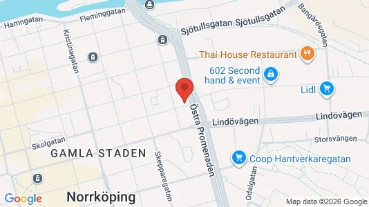 Lägenheter att hyra i Norrköping - kort over placeringen