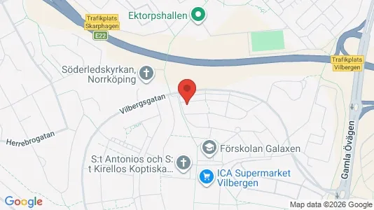 Lägenheter att hyra i Norrköping - kort over placeringen