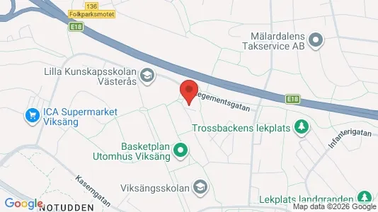 Lägenheter att hyra i Västerås - kort over placeringen