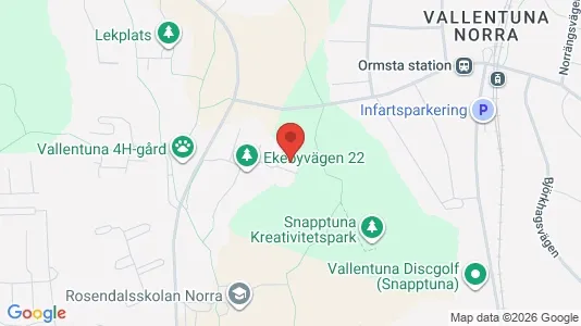 Bostadsrätter till salu i Vallentuna - kort over placeringen