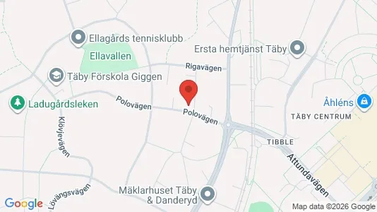 Lägenheter att hyra i Täby - kort over placeringen