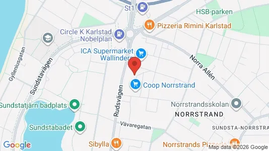 Bostadsrätter till salu i Karlstad - kort over placeringen