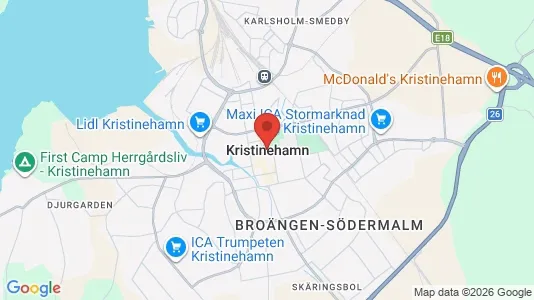 Lägenheter att hyra i Kristinehamn - kort over placeringen