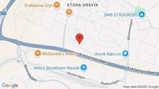 Lägenheter till salu i Sundbyberg - kort over placeringen