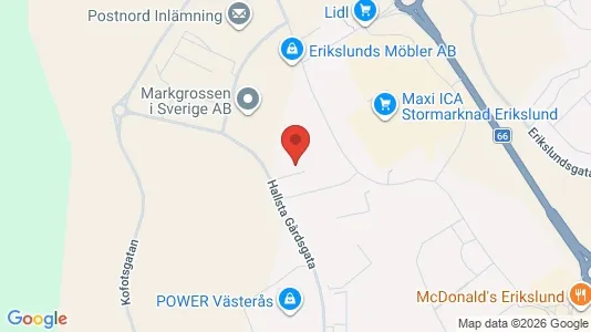 Lägenheter till salu i Västerås - kort over placeringen