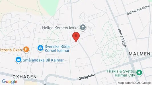 Lägenheter att hyra i Kalmar - kort over placeringen