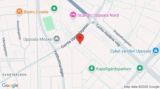Lägenheter att hyra i Uppsala - kort over placeringen