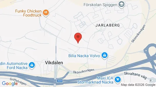 Lägenheter att hyra i Nacka - kort over placeringen
