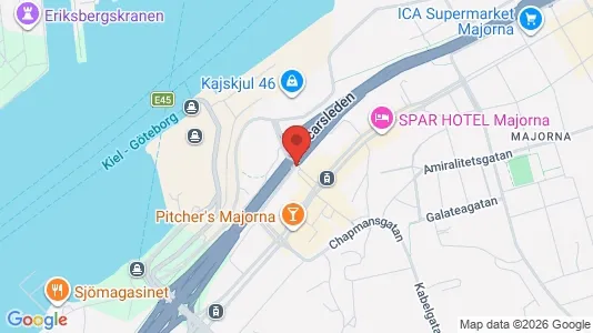 Lägenheter att hyra i Majorna-Linné - kort over placeringen