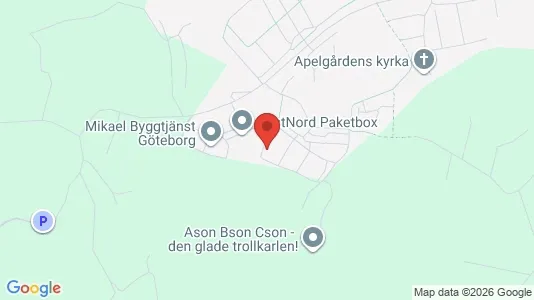 Lägenheter att hyra i Mölndal - kort over placeringen